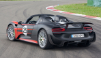 Porsche 918 Spyder Hybrid Heck offen Stand