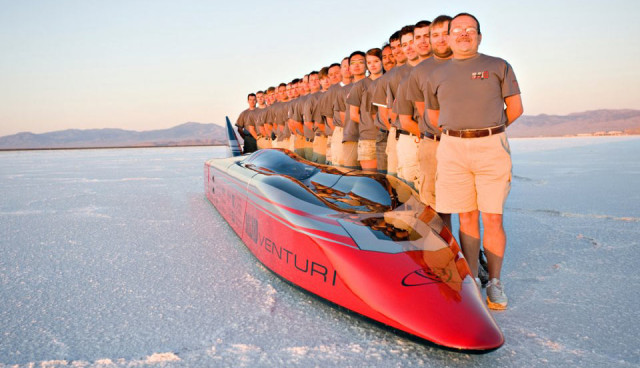 Venturi-VBB-3-Elektroauto-Geschwindigkeitsrekord-Team