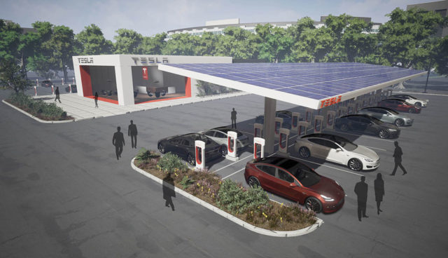 Tesla-Supercharger-Raststaette