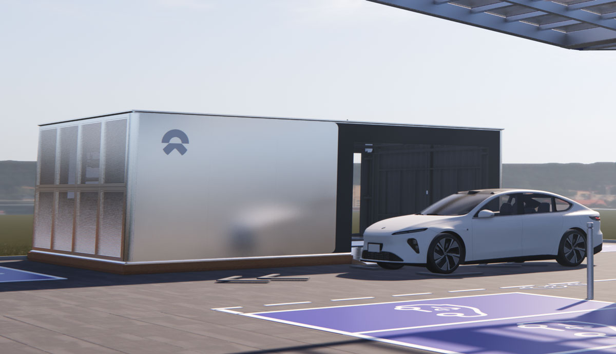 Nio-ENBW-Batteriewechselstation