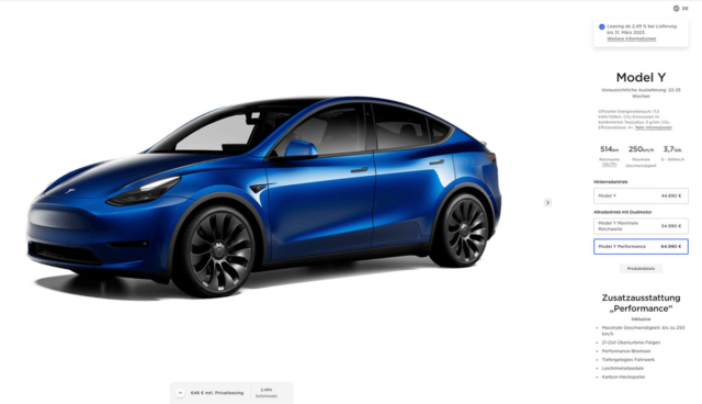 Tesla-Online-Konfigurator